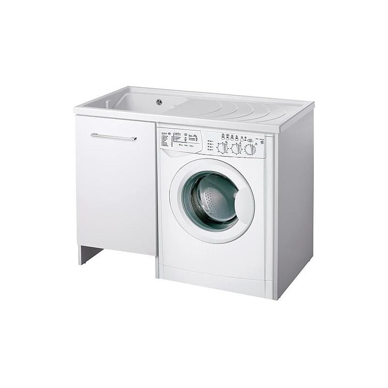 Banyo - Bac de lavage gauche avec element bas et étagere, tiroir avec corbeille