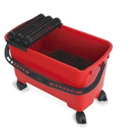 Bac de lavage RUBICLEAN TRIPLE SUPER PRO 24L – 3 rouleaux pour essorage efficace – Dimensions 53x28x37 cm – Léger et résistant