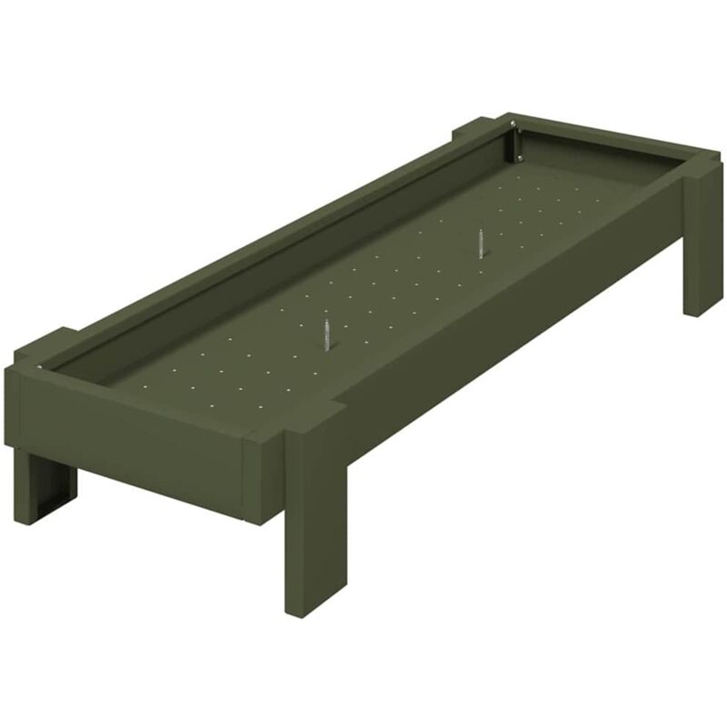Bac de nourrissage pour poules Vert olive 80 x 28 x 13.5 cm CFW12134