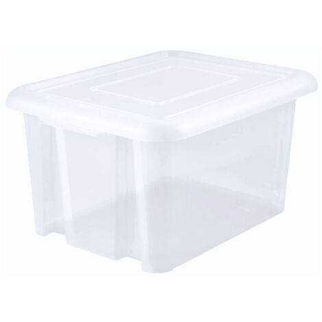 Bac de rangement  avec couvercle 55 l 60 x 44 x 30 naturel - EDA