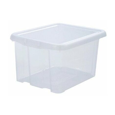 Bac de rangement empilable 60L en plastique recyclé – Couvercle amovible pour protection – Intérieur/extérieur – EDA Nature