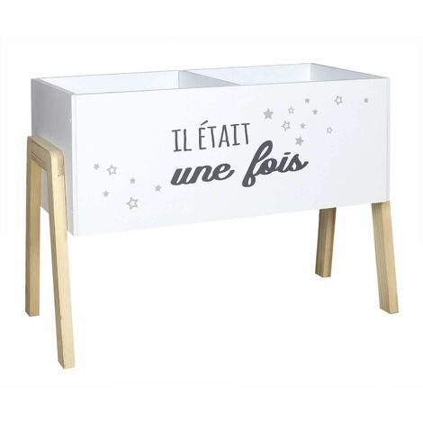 Bac de rangement pour livres enfant 2 compartiments