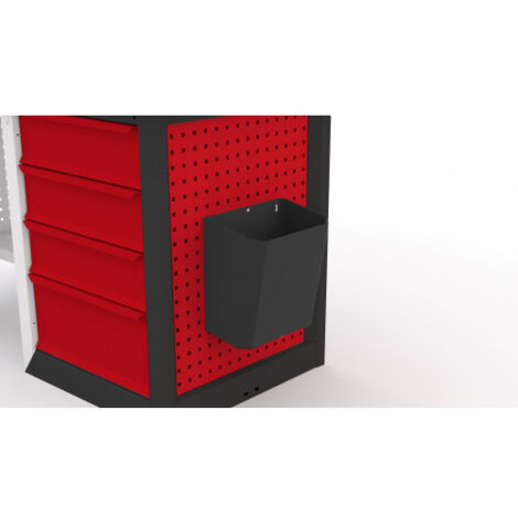 Bac de rangement SAM Noir, Rouge en Acier Portable ( Prix pour 1 )