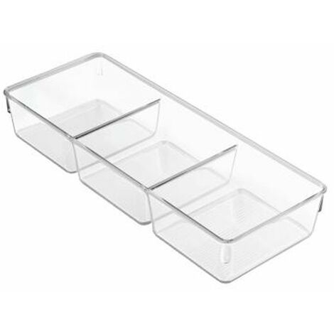 Bac de rangement transparent 3 en 1 - IDesign - Interdesign - Transparent