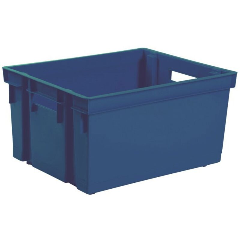 EDA – Bac de rangement bleu 30L – Dimensions 441x235x345mm – Plastique emboîtable pour stockage optimisé – Idéal pour objets divers