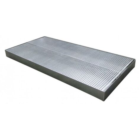 Bac de rétention en acier 60 l avec grille Ecospill LBS60R