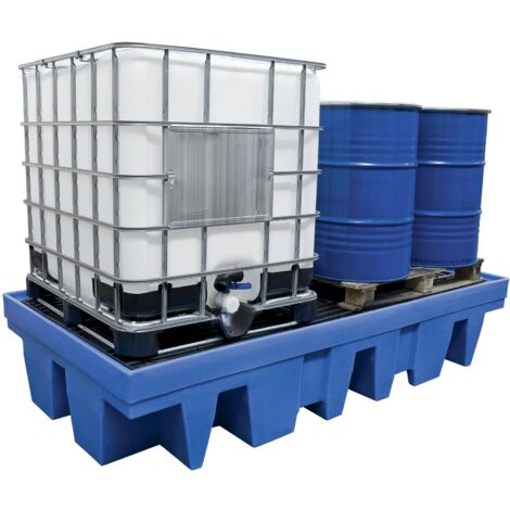 Bac de rétention PE avec grille PE 1140L Ecospill OPB8