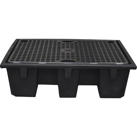 Bac de retention polyethtlene 240l 130x90x39cm avec caillebottis polyethylene DRAKKAR EQUIPEMENT - 08240--