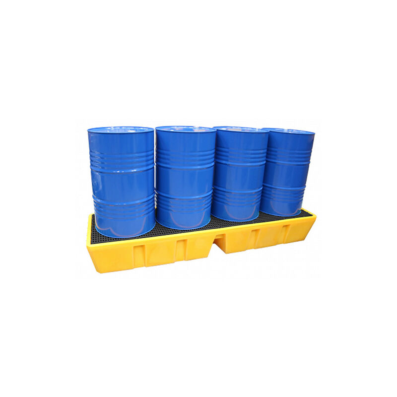 Bac de rétention pour stockage des fûts en ligne - Max 4 fûts - BRLP450006F