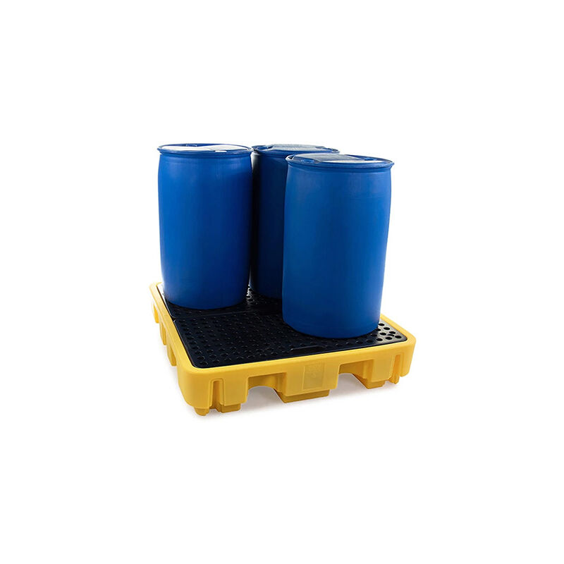 Matisère - Bac de rétention hauteur réduite 4 fûts - Jaune - SJ-100-006