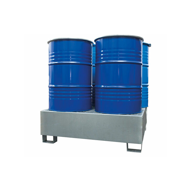 Matisère - Bac de rétention en acier galvanisé - 1250x1220mm - 4 fûts - 440L - MCT2A-C