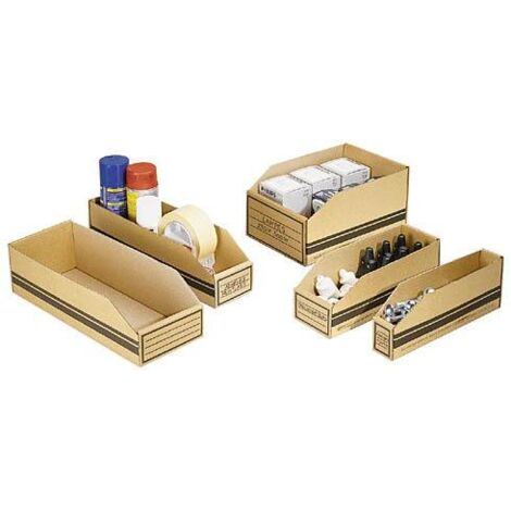 Bac de stockage en carton - 9 litres - Lot de 50