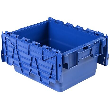 Bac de stockage navette avec couvercle en plastique bleu - 16 litres - Bleu