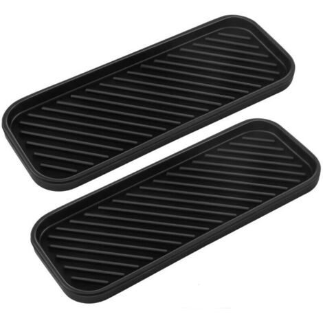 Bac d'égouttage en silicone, idéal pour ranger le savon dans la salle de bain, les tasses et les verres d'eau de la cuisine - lot de 2, bac d'égouttage pour tasses et vaisselle de cuisine.