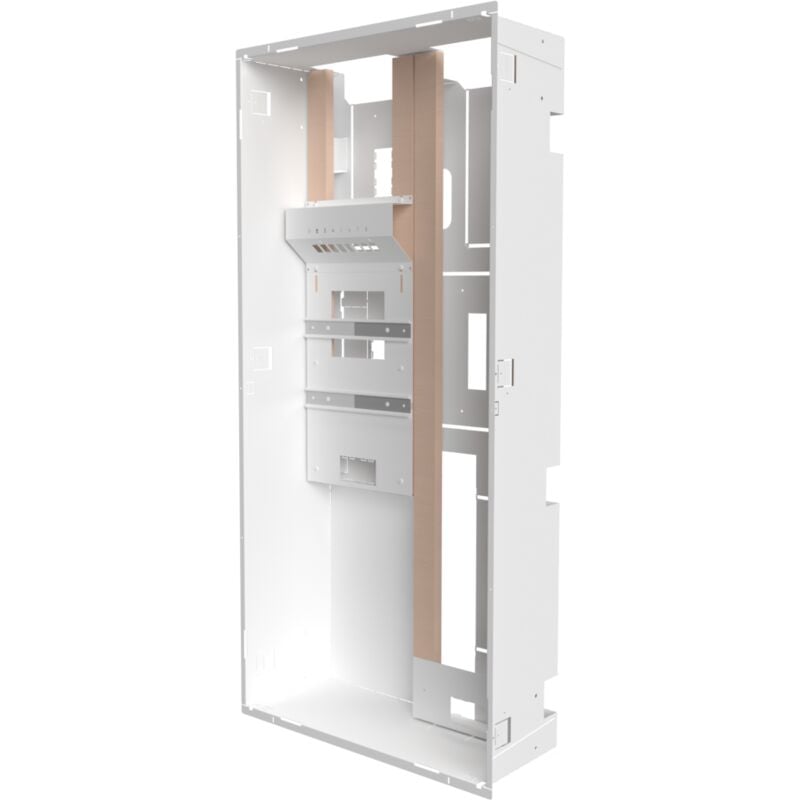 Bac d'encastrement pour gtl en acier blanc Atole 2 Travées 13 modules h. 1105 mm