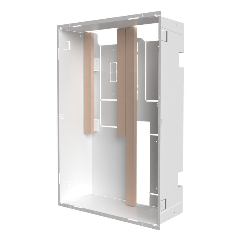 Bac d'encastrement pour gtl en acier blanc Atole 2 Travées 13 modules h. 765 mm