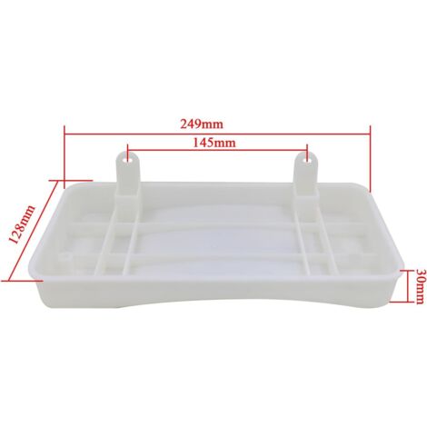 Bac d'évaporation du compresseur pour réfrigérateur congélateur bac récupérateur d'eau frigo dégivrage condensats plastique pièces bac de vidange compresseur de rechange universel (249 x 128 x 30 mm)