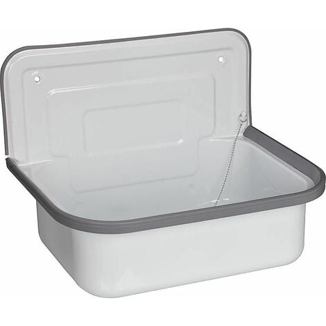 Bac d'evier acier blanc 505x370x330 mm