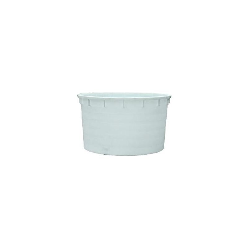 ICS - Bac rond en polye'thyle'ne basse densite' pour aliments 350 lt blanc 96 cm x 73 h bac conteneur pour mout de raisin