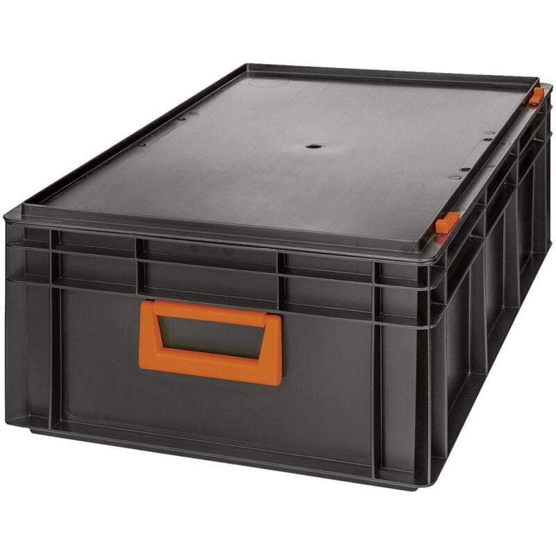 139242210188 Bac en plastique Magnus pc 42 (l x h x p) 600 x 233 x 400 mm noir, orange 1 pc(s) - Alutec