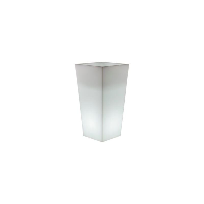 Pot lumineux 40 lumière blanche froide par câble 40x40x90cm - Blanc - Moovere