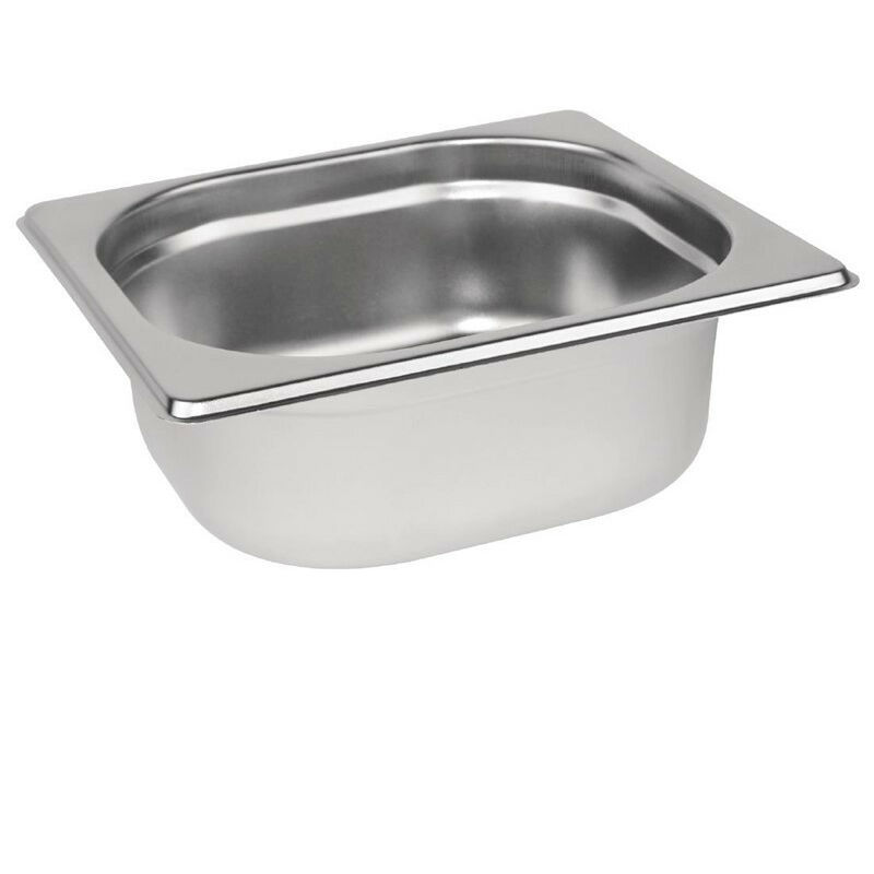 Vogue - Bac Gastronorme Inox Gn 1/6 100Mm - Argent / Inox