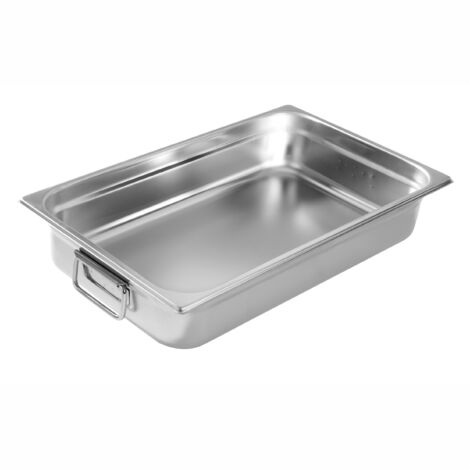 Bac Gastro Inox GN 1/1 à Anses avec Fond Thermo-Diffuseur - H 100 mm - Pujadas