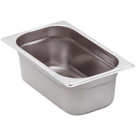 Bac Gastronorme GN 1/4 - 1,8 L - P 65 mm - Argent / Inox