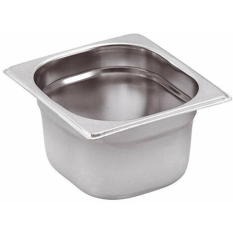 Bac Gastronorme GN 1/6 - 1 L - P 65 mm - Argent / Inox