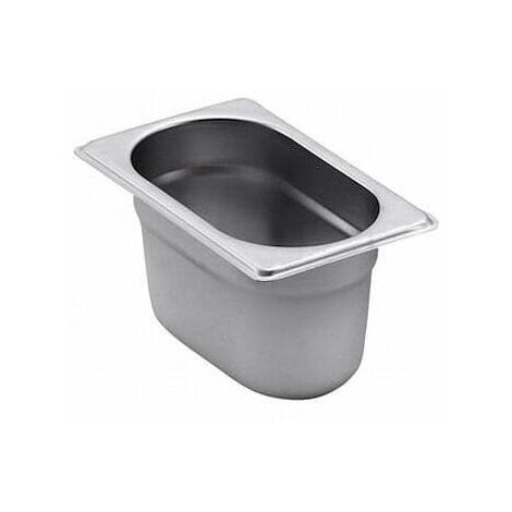 Bac Gastronorme GN 1/9 - 0,6 L - P 65 mm - Argent / Inox