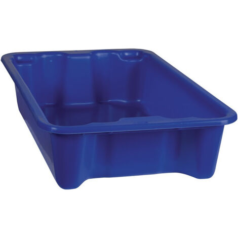Bac gerbable-emboîtable PP bleu L590xl380xH135mm