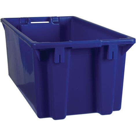 Bac gerbable-emboîtable PP bleu L800 x l400 x H300mm