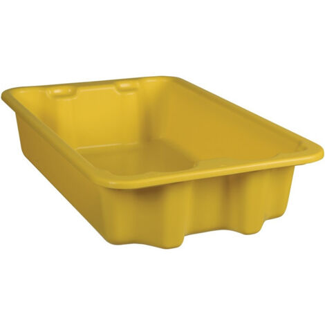 Bac gerbable-emboîtable PP jaune L590xl380xH135mm