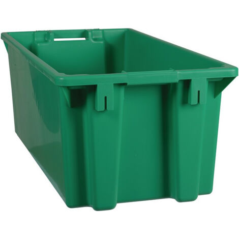 Bac gerbable-emboîtable PP vert L800 x l400 x H300mm