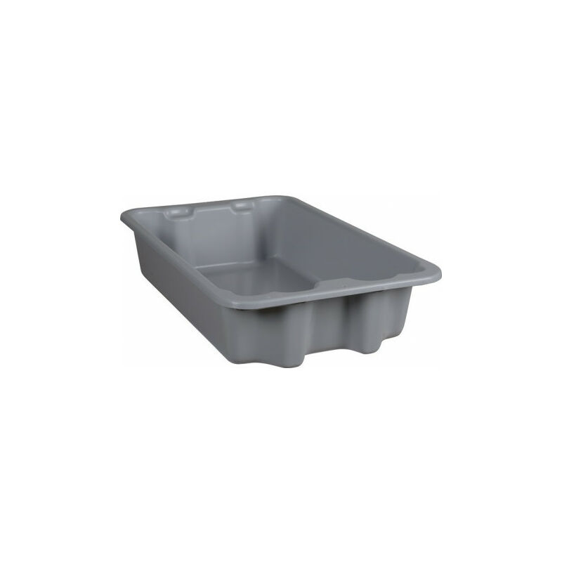 Bac gerbable-emboîtable PP gris L590xl380xH135mm