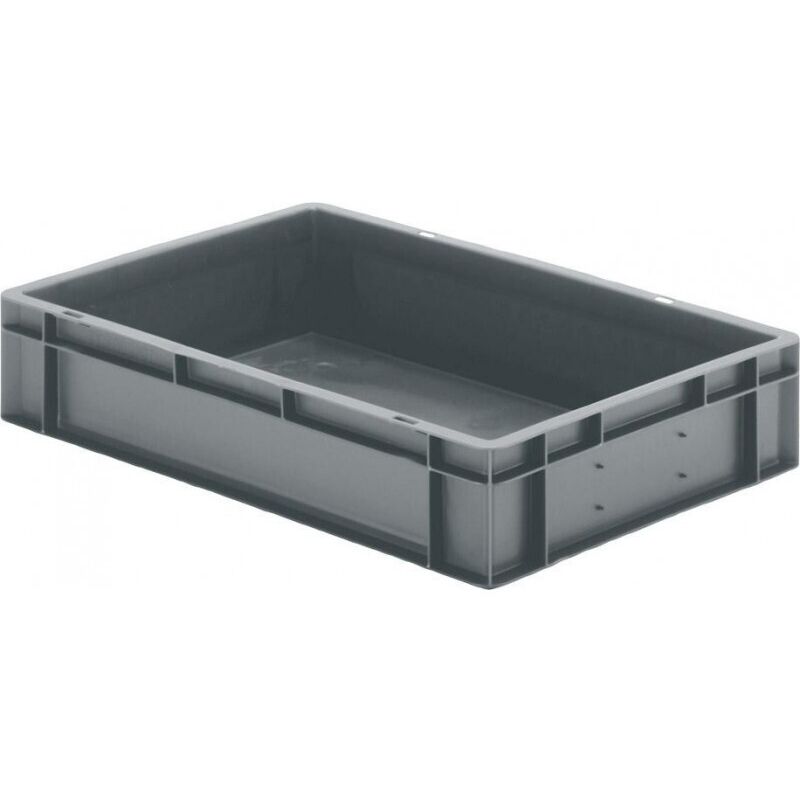 Certeo - Caisse de transport 600x400x120 mm gris