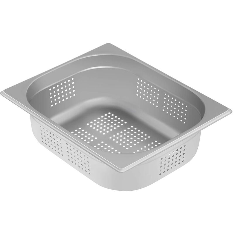Royal Catering - Bac Gn 1/2 Récipient Gastro Norm Bain-Marie Profondeur 100 Mm 6 l Perforé Inox
