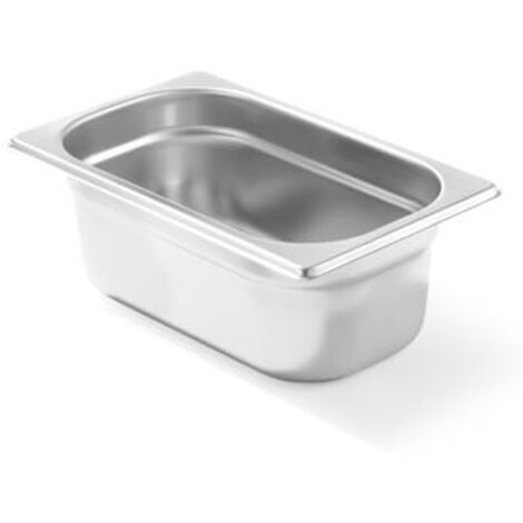 Bac GN 1/4, inox, Profi Line, hauteur 100 mm - Hendi 801628