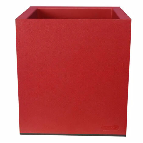 Bac granit 40x40 cm rouge 38 litres – Double paroi – Protection UV – 100% recyclable pour tous types de plantes – Riviera