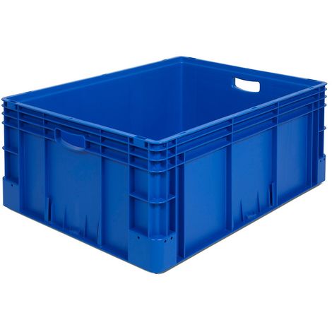 Bac industriel pour charges lourdes - capacité 132 l, L x l x h 800 x 600 x 320 mm - bleu - Coloris: Bleu