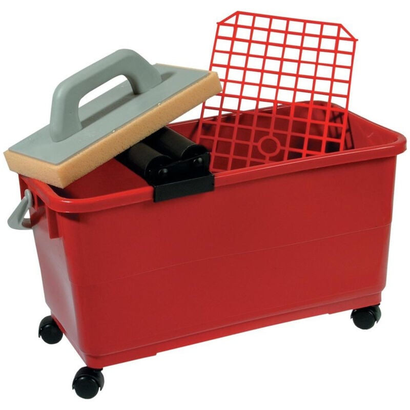 Set de nettoyage du carreleur 8 pcs 22 l 4 rouleaux eponge hydro