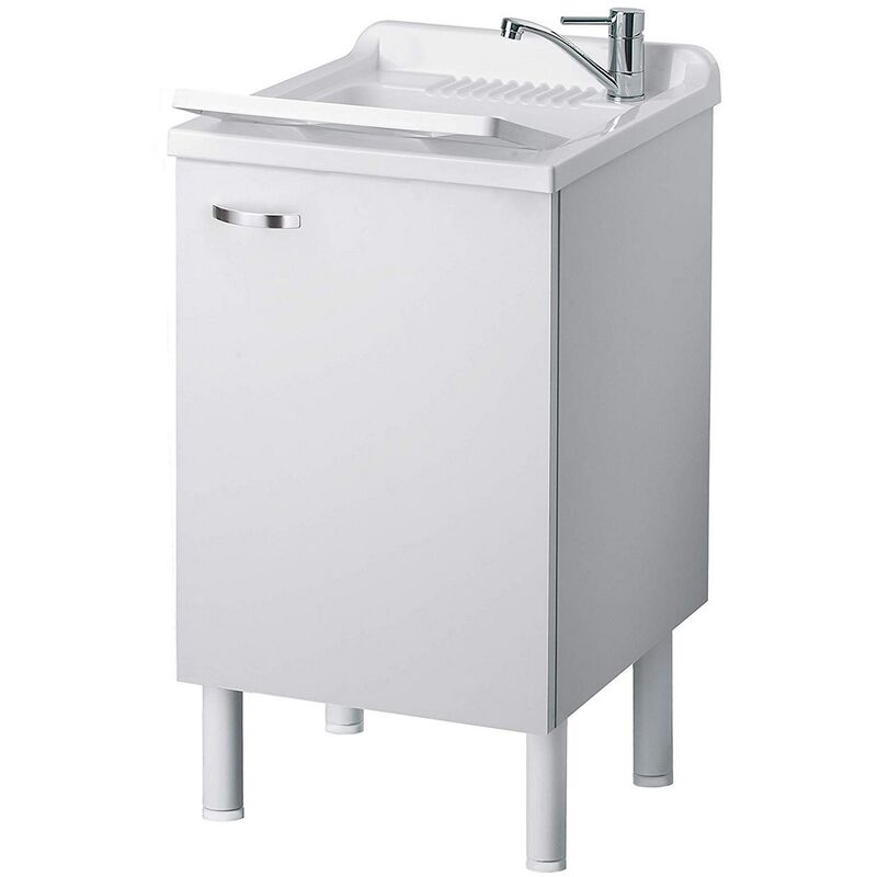 Bac à laver avec meuble blanc 50x45 cm mod. Eco