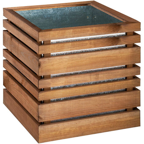 Bac LIGN Z 50 l L50xP50xH50cm l Teinté marron l 95 Litres