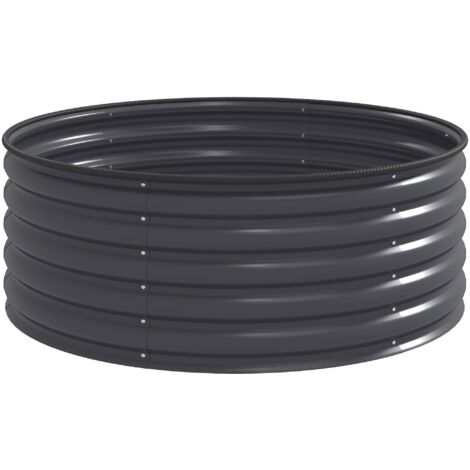 Bac Potager en Acier 120x120x43 cm, Jardinière Empilable et Emboîtable, Potager Extérieur Jardin/Balcon/Terrasse