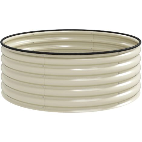 Bac Potager en Acier 120x120x43 cm, Jardinière Empilable et Modulable, Potager Extérieur Jardin/Balcon/Terrasse
