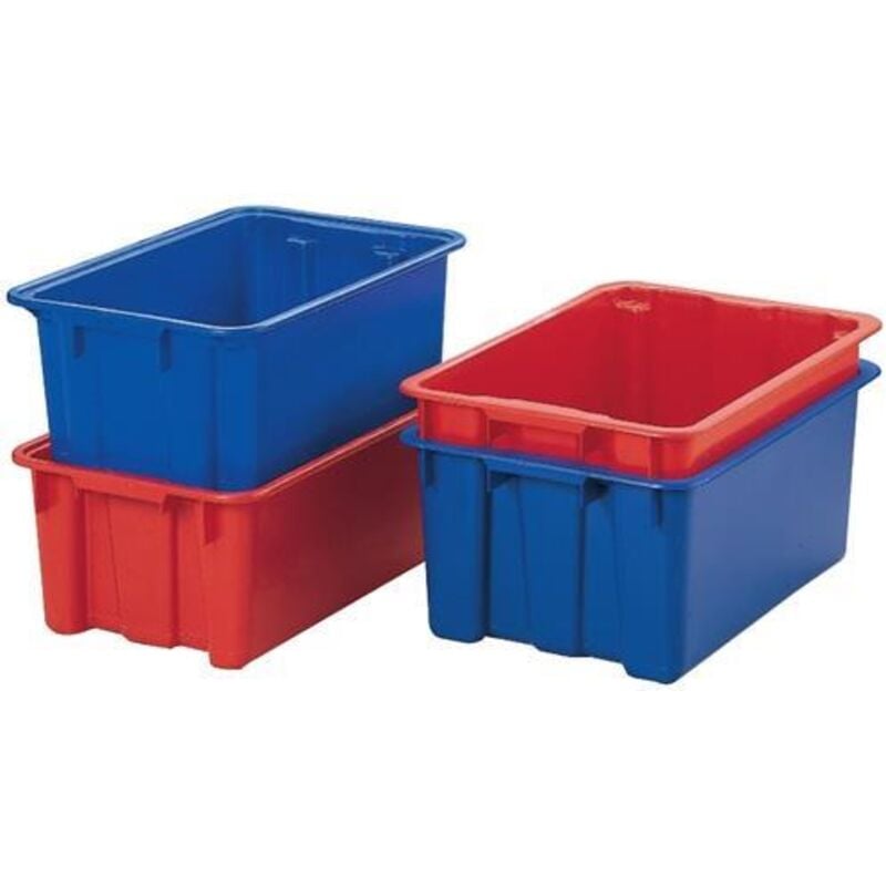 FP - Bac gerbable-emboîtable pp rouge L600xl400xH350 mm