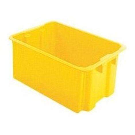 Bac rangement 60 l 650x450x280 mm jaune