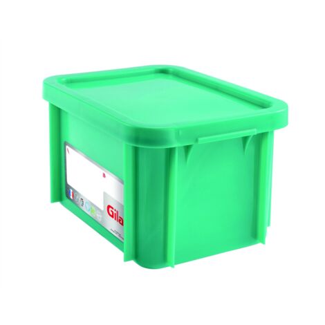 Bac Rectangulaire 15 L avec Couvercle Vert HACCP