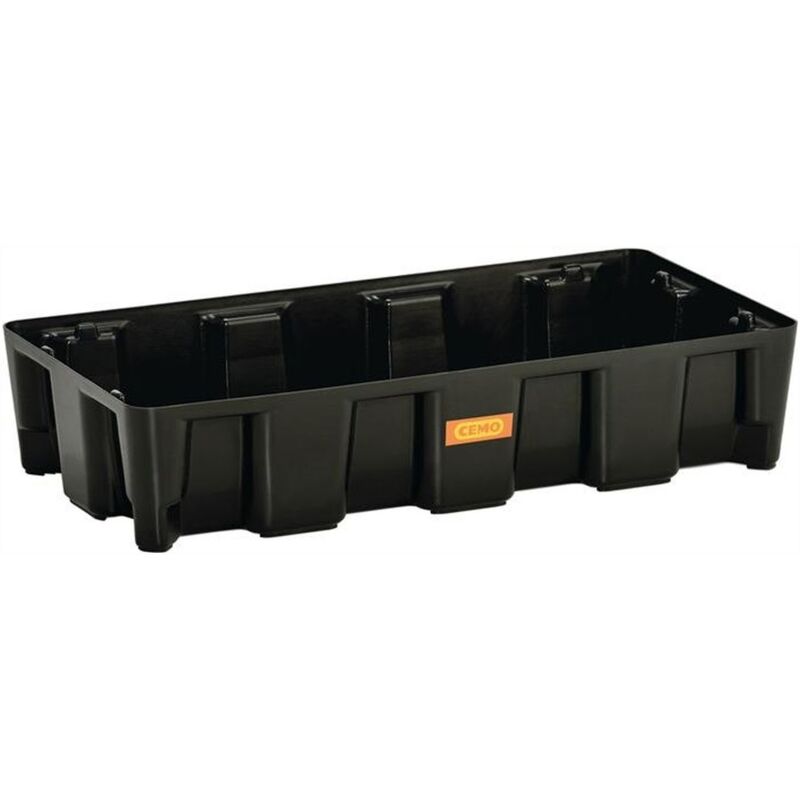 Bac collecteur volume de collecte 35 l L800xl400xH165mm polyéthylène sans grille en pe