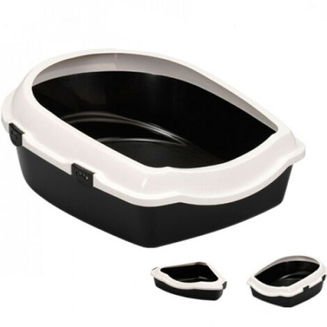 Bac toilette à rebord pour litière de chat Classic XL (43 x 56 x H 14/18.5 cm)
